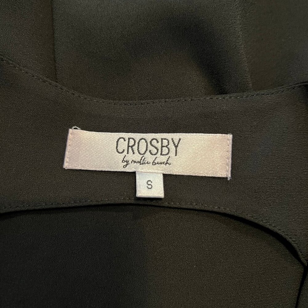 Crosby by Mollie Burch Black Tie Neck Sleeveless Blouse Size S - Picture 5 of 6